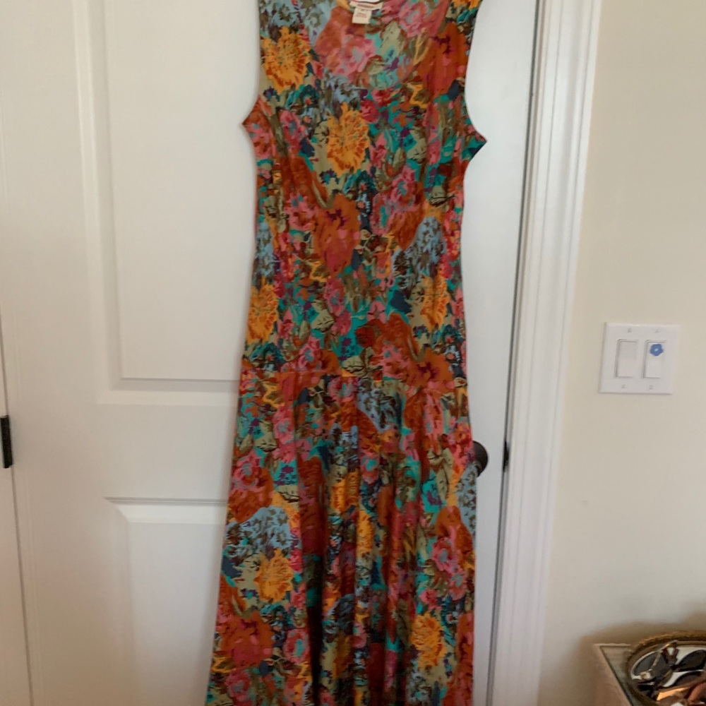 Sundance print silk mid length dress